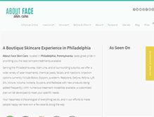 Tablet Screenshot of aboutfaceskincare.com
